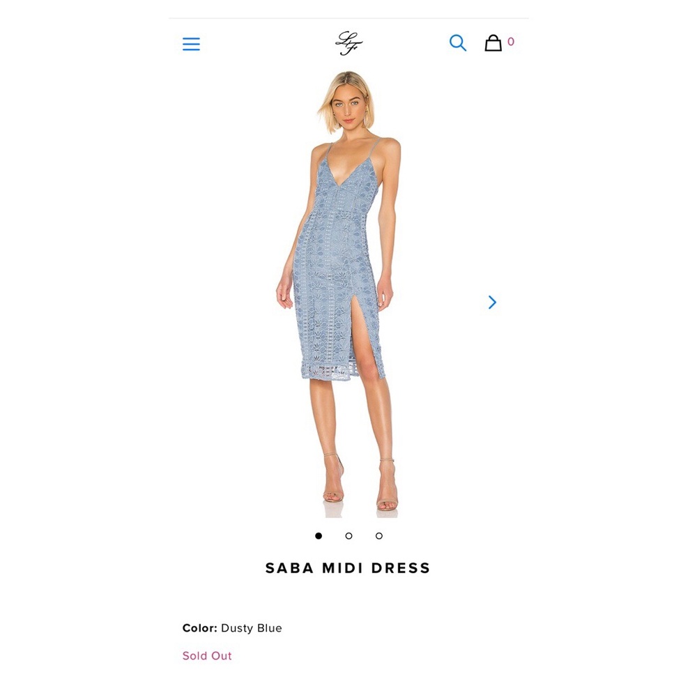 NWT SABA MIDI DRESS IN DUSTY BLUE - size XL